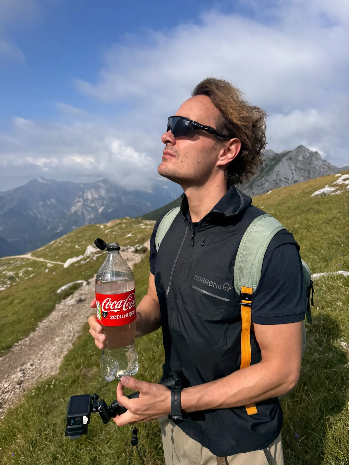 Jan-Eirik hiking in the Julian Alps